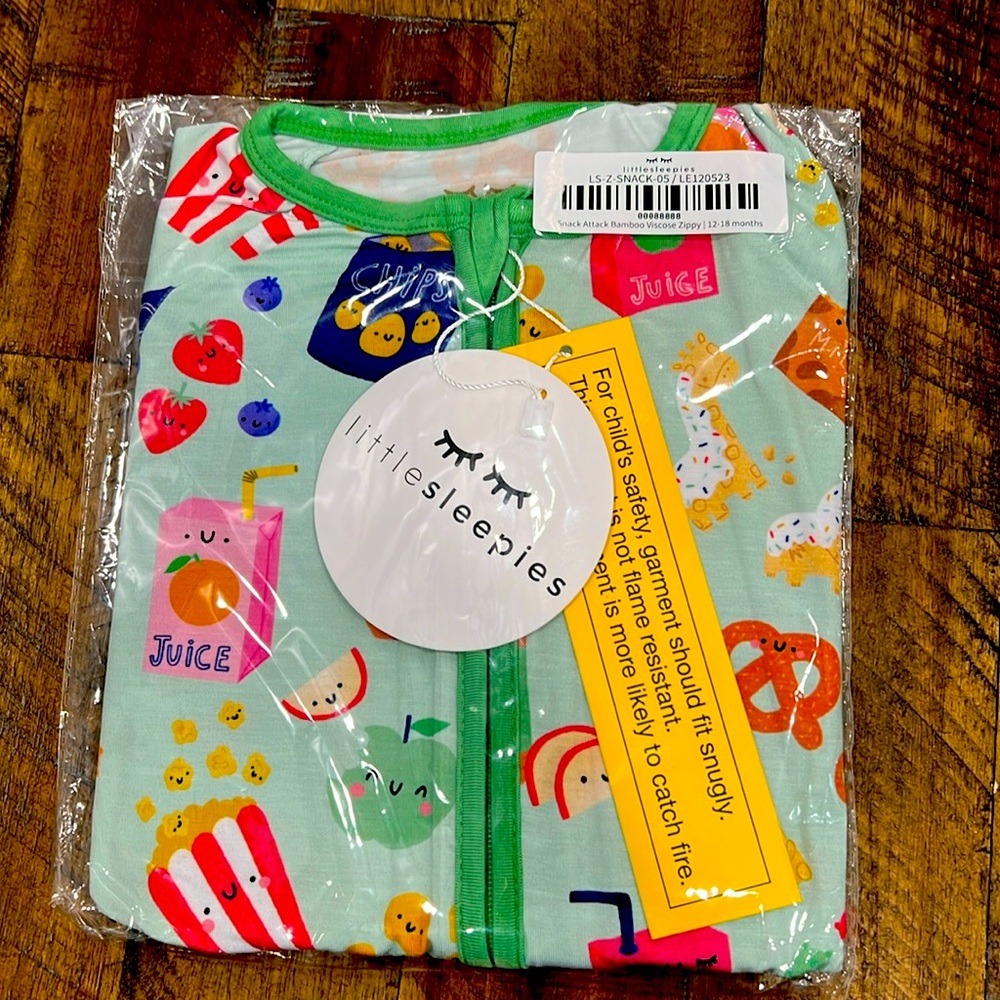 NWT Little Sleepies one piece zippy, 12-18m